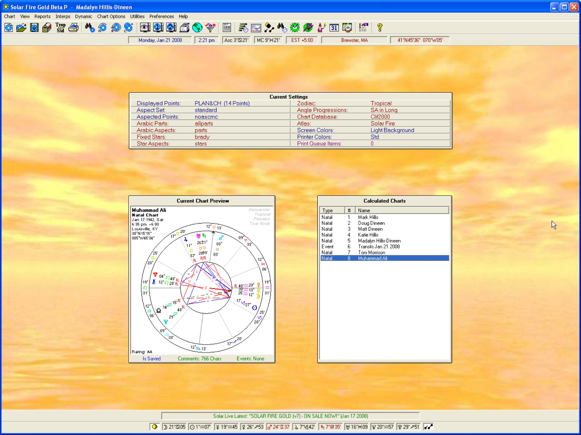 astrolab solar fire gold