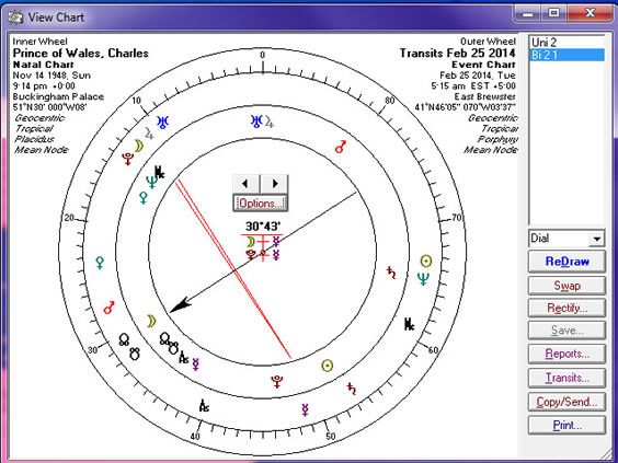 solar fire astrology why do transits on outer wheel come up in a different sign